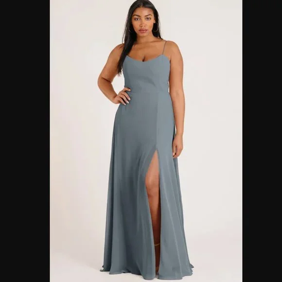 hydrangea bridesmaid dresses Hydrangea Pleated Cowl Aline Dress